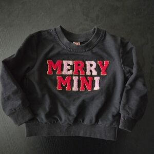 Merry Mini Kids Black Sweatshirt